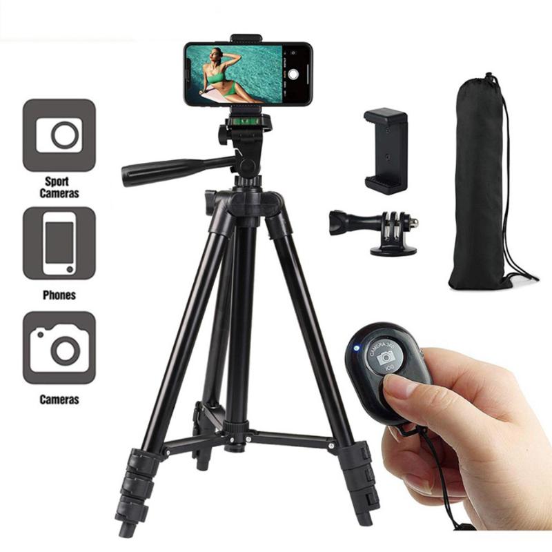 2 Colors Photography Tripod Stand Aluminum Alloy 1/4 Inch Screw with Phone Holder Sports Camera Mount Remote Shutter Carry Bag
2 Colors Photography Tripod Stand Aluminum Alloy 1/4 Inch Screw with Phone Holder Sports Camera Mount Remote Shutter Carry Bag