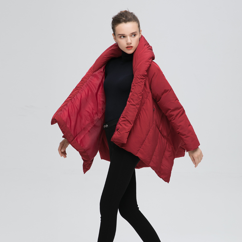 YVYVLOLO Women's Winter Jacket Fashion Cloak Winter Coat Women Parka Loose Plus Size Down Winter Coat Warm Jacket Overcoat 201019