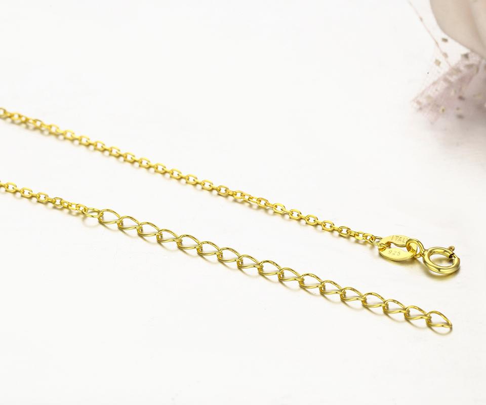Windshow 925 Sterling Silver w/ Yellow Gold Color Rolo Cross Chain Necklace Women 45+5cm Jewelry kolye collares collier ketting
Windshow 925 Sterling Silver w/ Yellow Gold Color Rolo Cross Chain Necklace Women 45+5cm Jewelry kolye collares collier ketting