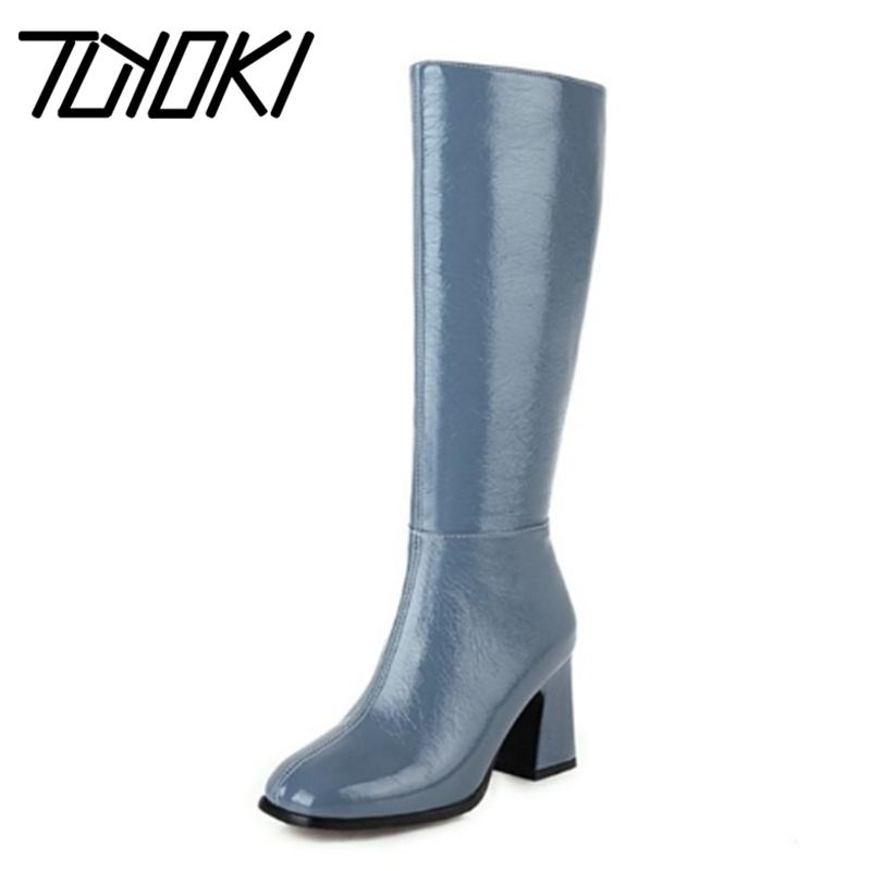 Tuyoki Size 32-43 Women High Heel Boots Patent Leather Thick Heel Women Knee High Boots Fashion Cool Winter Shoes, Black
Tuyoki Size 32-43 Women High Heel Boots Patent Leather Thick Heel Women Knee High Boots Fashion Cool Winter Shoes, Black