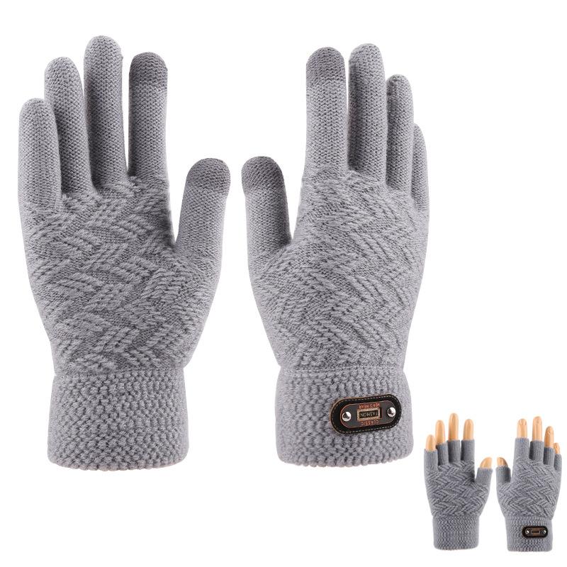 Knitted touch screen gloves winter men's finger Korean style student velvet thickened warm half finger gloves
Knitted touch screen gloves winter men's finger Korean style student velvet thickened warm half finger gloves