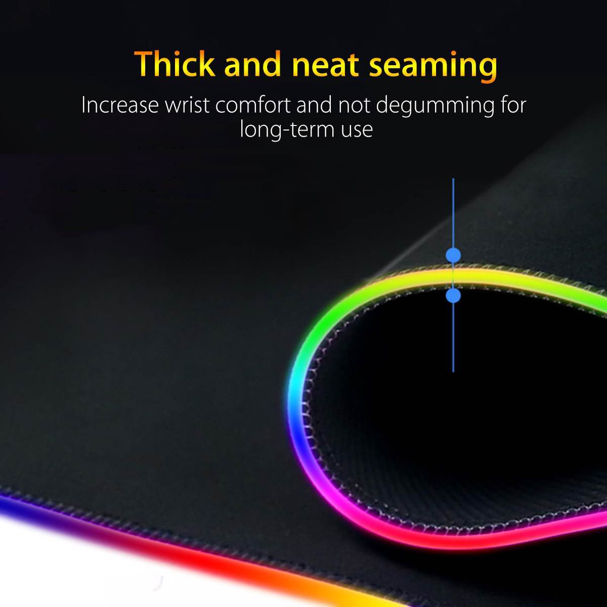 Gaming RGB LED Mouse Pad Soft Rubber USB Wired Lighting Colorful Mousepad Luminous Gamer Keyboard Mice Mat PC Computer Laptop LJ201031