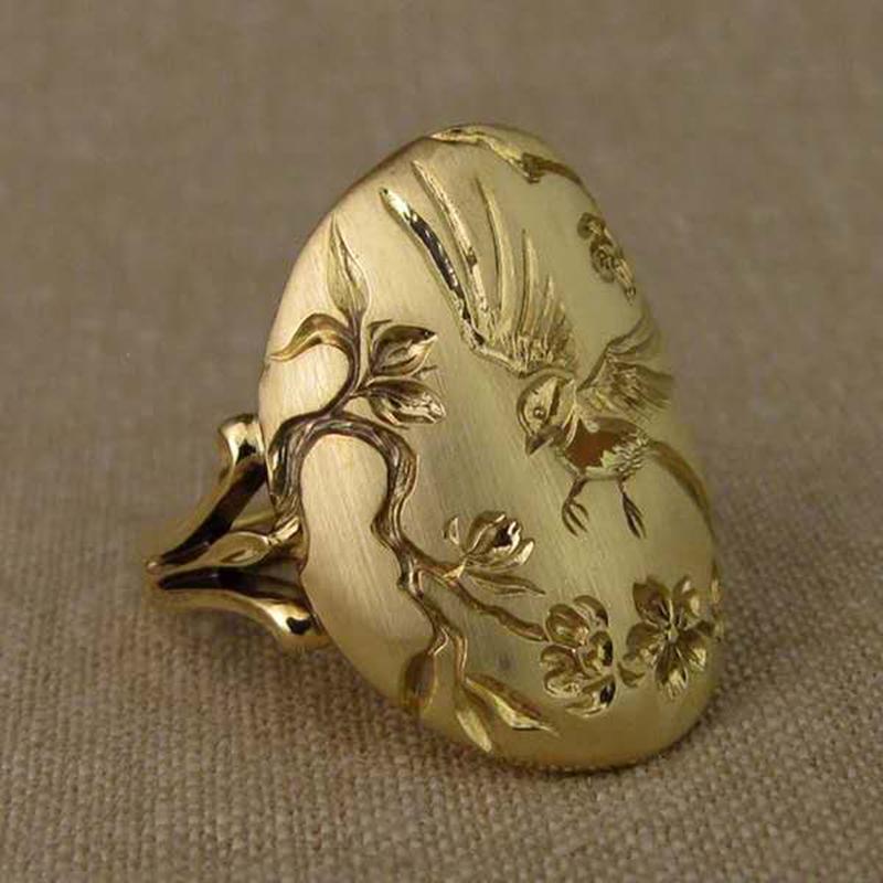 New Vintage Golden Bird Flower Branch Ring For Men Women Creative Dance Party Anniversary Jewelry Anillos Gift G4M860
New Vintage Golden Bird Flower Branch Ring For Men Women Creative Dance Party Anniversary Jewelry Anillos Gift G4M860
