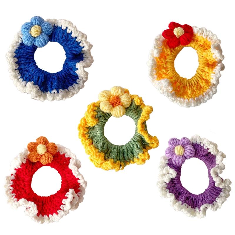 Women Girls Knitted Scrunchies Sweet Candy Color Handmade Crochet Floral Hair Ties Rope Wavy Elastic DIY Ponytail Holder
Women Girls Knitted Scrunchies Sweet Candy Color Handmade Crochet Floral Hair Ties Rope Wavy Elastic DIY Ponytail Holder