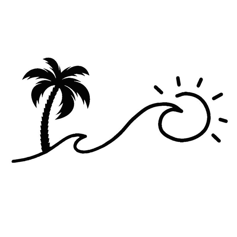 17*8.3cm Car Stickers Palm Tree and Waves That Turn into The Sun Window Decal Bumper Sticker car accessories, Color
17*8.3cm Car Stickers Palm Tree and Waves That Turn into The Sun Window Decal Bumper Sticker car accessories, Color