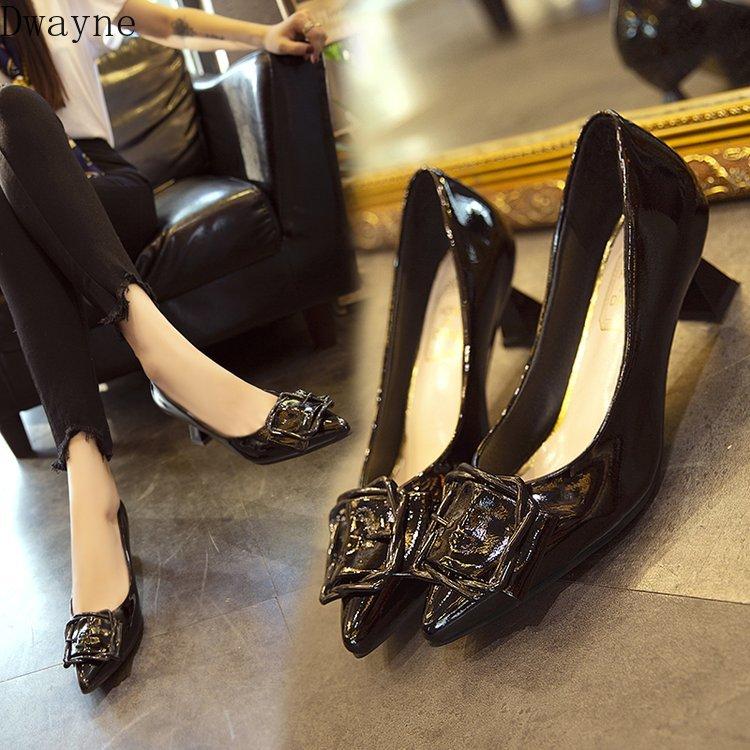 Fall New High Heels Ladies Pointed Single Shoes Korean Wild Square Buckle Thick With Womens Shoes Black Work Fashion Pumps, Beige
Fall New High Heels Ladies Pointed Single Shoes Korean Wild Square Buckle Thick With Womens Shoes Black Work Fashion Pumps, Beige