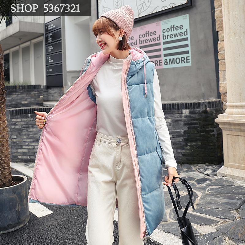 2019 Autumn Pleuche Women's Long Fund Even Hat Keep Warm Vest Down Cotton Vest1, Black
2019 Autumn Pleuche Women's Long Fund Even Hat Keep Warm Vest Down Cotton Vest1, Black