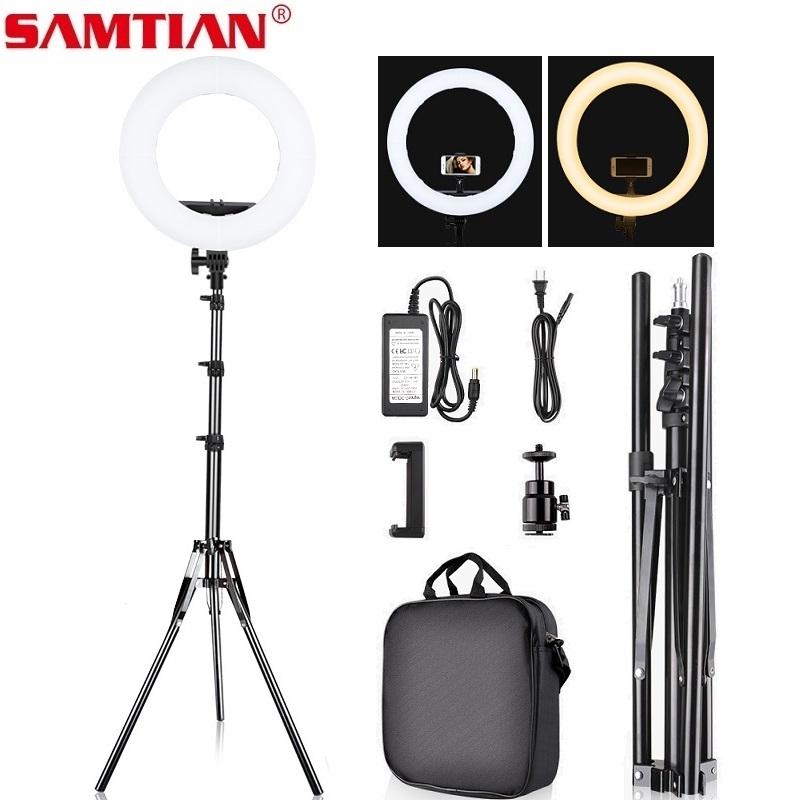SAMTIAN ringlight 14 inch ring light dimmable 384PCS LED lighting With tripod for Studio YouTube makeup photography ring lamp
SAMTIAN ringlight 14 inch ring light dimmable 384PCS LED lighting With tripod for Studio YouTube makeup photography ring lamp