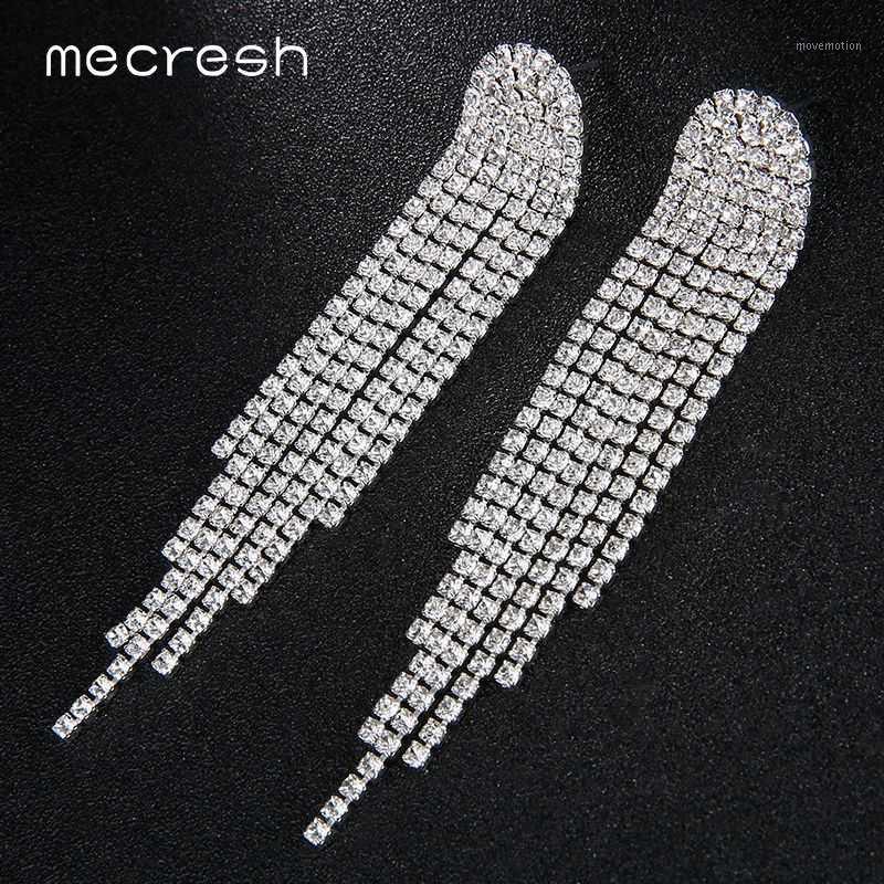 Mecresh Classic Rhinestone Wedding Drop Earrings for Brides Silver Color Bridal Long Tassel Hanging Earrings Jewelry MEH14231
Mecresh Classic Rhinestone Wedding Drop Earrings for Brides Silver Color Bridal Long Tassel Hanging Earrings Jewelry MEH14231