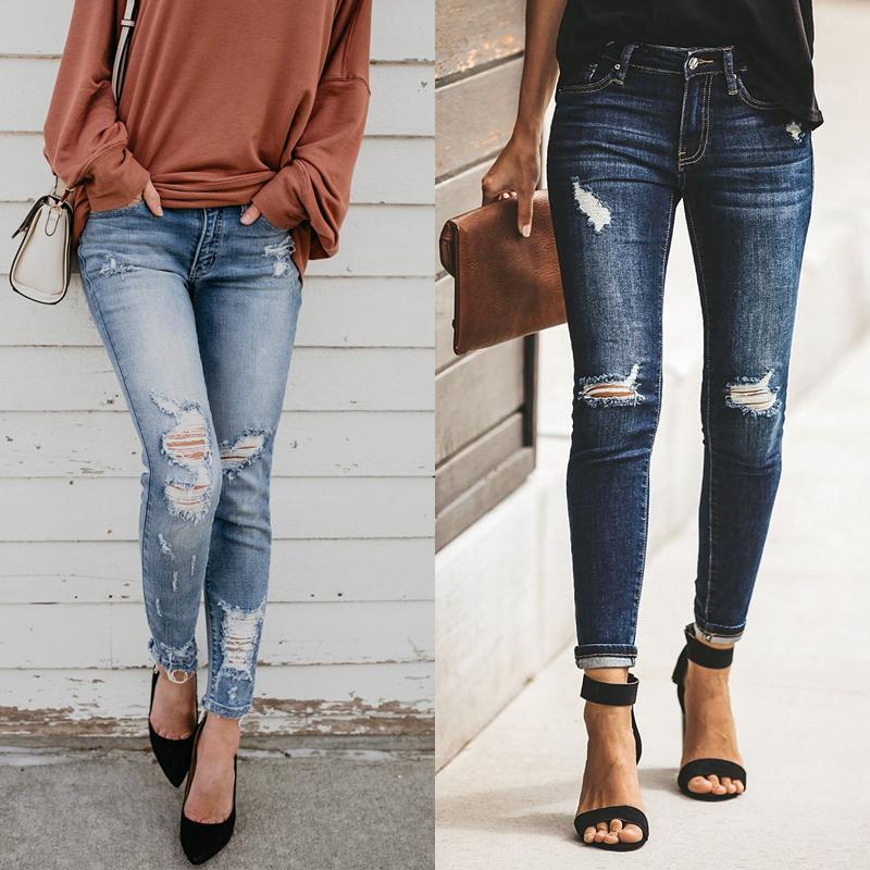 XXL Women' Skinny Hole Ripped Jeans New Fashion Women Baggar Pants Boyfriend Denim Biker Jeans Female Pencil Pants Softener, 678
XXL Women' Skinny Hole Ripped Jeans New Fashion Women Baggar Pants Boyfriend Denim Biker Jeans Female Pencil Pants Softener, 678