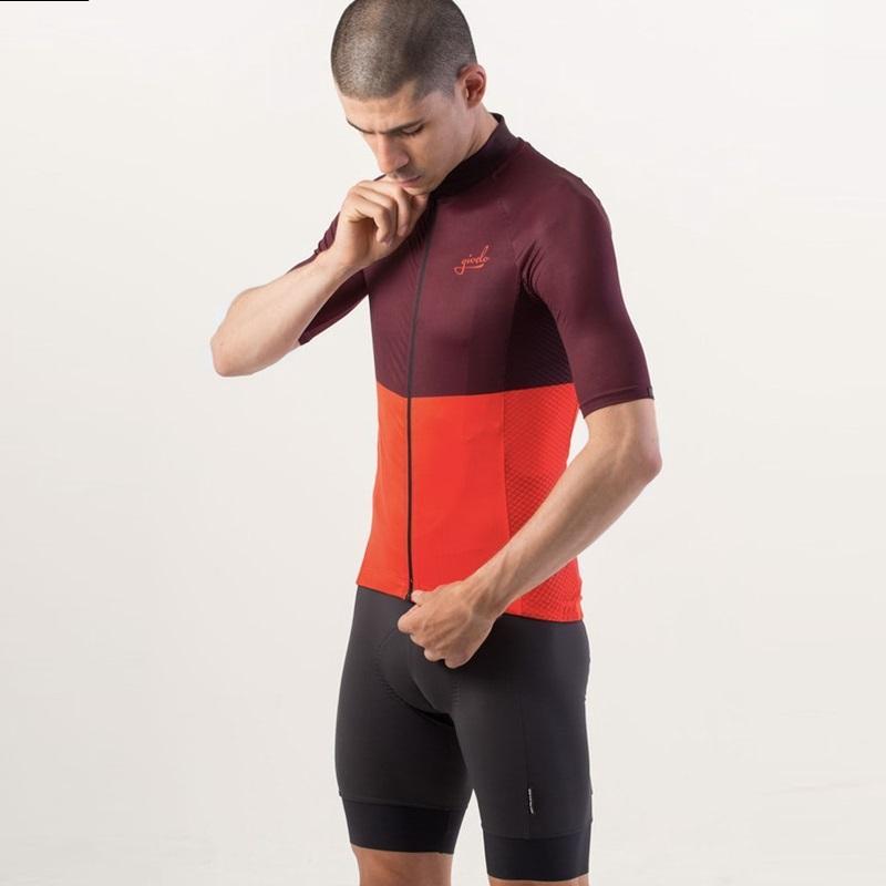 Brown and red stitching cycling jersey suit MTB Breathable mesh side cycle shirt and gel pad bib shorts maglia da ciclismo1
Brown and red stitching cycling jersey suit MTB Breathable mesh side cycle shirt and gel pad bib shorts maglia da ciclismo1