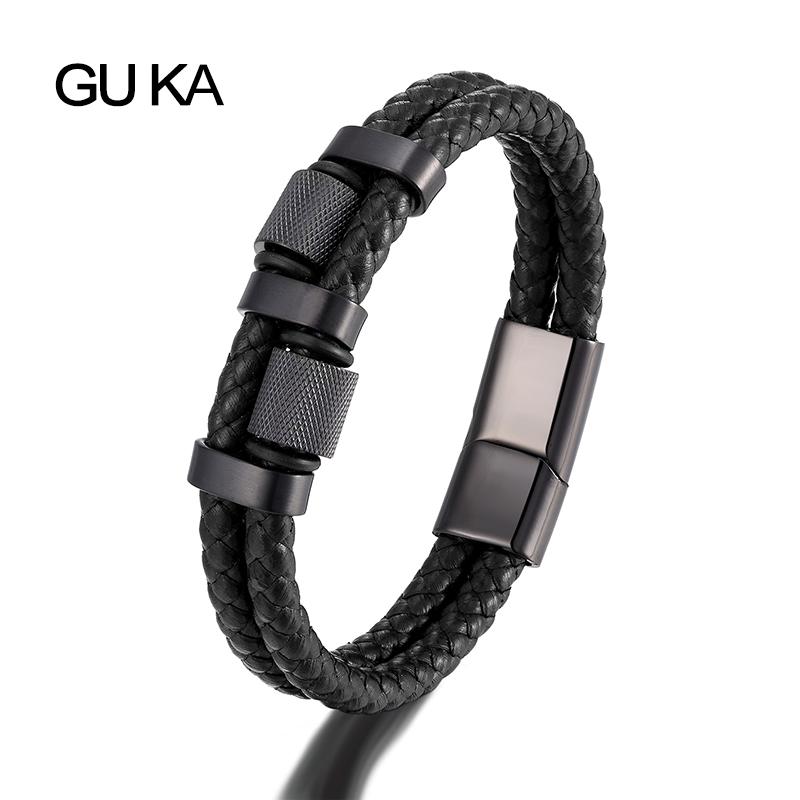 Luxury Men Bracelet Leather Stainless Steel Bangles Gold Accessories Fashion Men Jewelry Custom Magnetic Bracelet Boyfriend Gi
Luxury Men Bracelet Leather Stainless Steel Bangles Gold Accessories Fashion Men Jewelry Custom Magnetic Bracelet Boyfriend Gi
