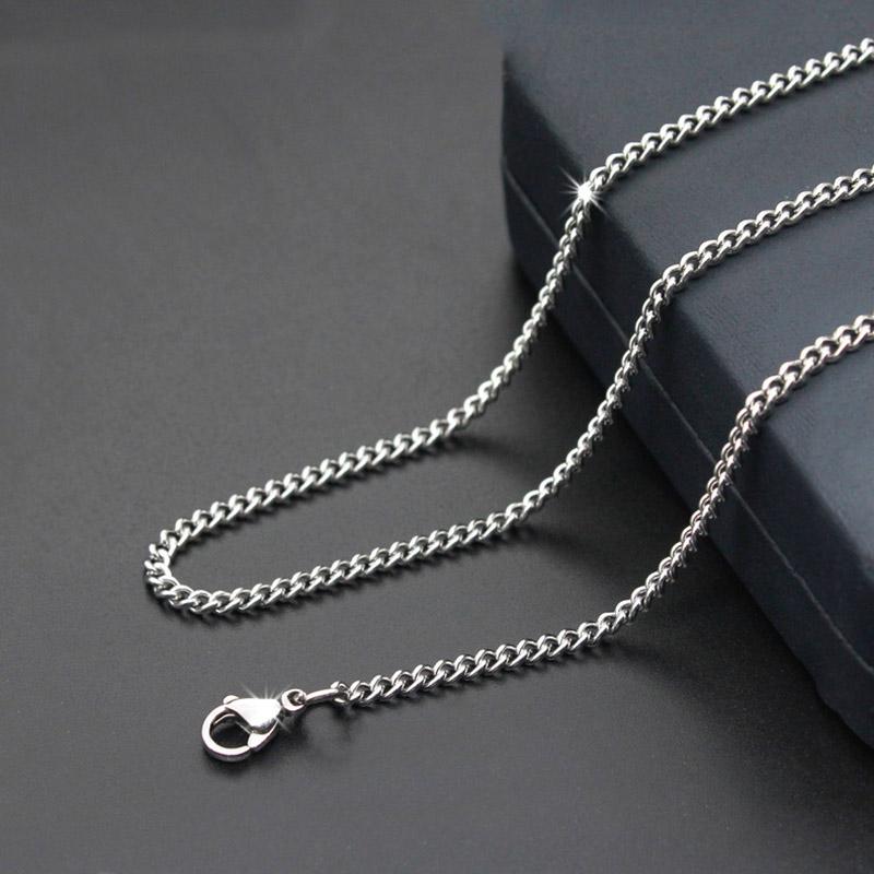 Chains Hip Hop 2.4mm 3mm Curb Cuban Mens Necklace Chain Silver Color Link Stainless Steel Necklaces For Men 50cm 55cm Chaine Homme
Chains Hip Hop 2.4mm 3mm Curb Cuban Mens Necklace Chain Silver Color Link Stainless Steel Necklaces For Men 50cm 55cm Chaine Homme