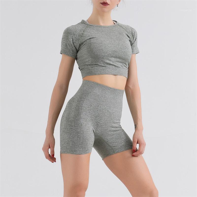 Women Short Sleeve Yoga Set 2 Piece Vital Seamless Sport Suit Gym Clothes Fitness Crop Top Shirt High Waist Shorts Sportswear1, Black
Women Short Sleeve Yoga Set 2 Piece Vital Seamless Sport Suit Gym Clothes Fitness Crop Top Shirt High Waist Shorts Sportswear1, Black
