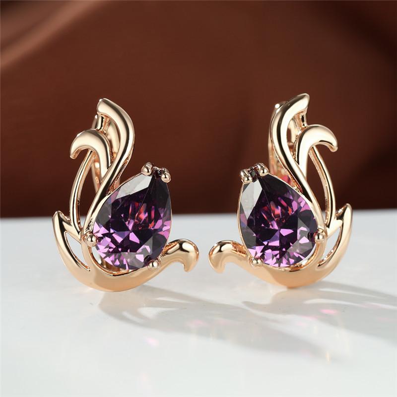 Hoop & Huggie Cute Flower Water Drop Zircon Earrings Multicolor Crystal Stone Rose Gold Color Wedding For Women Jewelry, Golden;silver
Hoop & Huggie Cute Flower Water Drop Zircon Earrings Multicolor Crystal Stone Rose Gold Color Wedding For Women Jewelry, Golden;silver