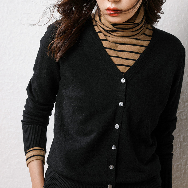 New Cashmere Cardigan Women's V-Neck Loose Korean Joker Short Sweater Knitted Cardigan Jacket for Fall/Winter 201224