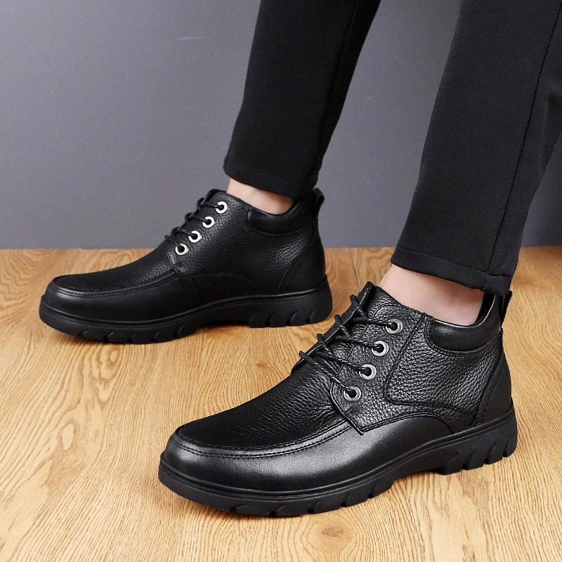 Man Winter snow Boots genuine leather Shoes Brand round top outdoor plush Warm Thicken Inner Boots 38-46 Man Snow men #dq1Y
Man Winter snow Boots genuine leather Shoes Brand round top outdoor plush Warm Thicken Inner Boots 38-46 Man Snow men #dq1Y