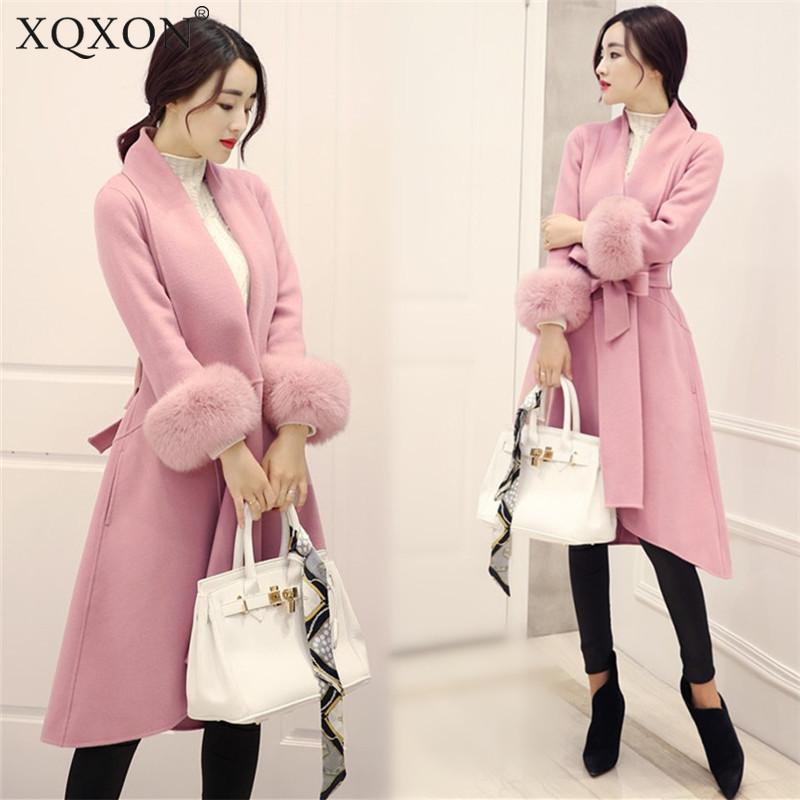 Pink Woolen Coats Women Faux Fur Warm 2020 Winter New Female Slim Long Desgin Coat Large 4XL Woman Woolen Coats With Belt, Gray
Pink Woolen Coats Women Faux Fur Warm 2020 Winter New Female Slim Long Desgin Coat Large 4XL Woman Woolen Coats With Belt, Gray