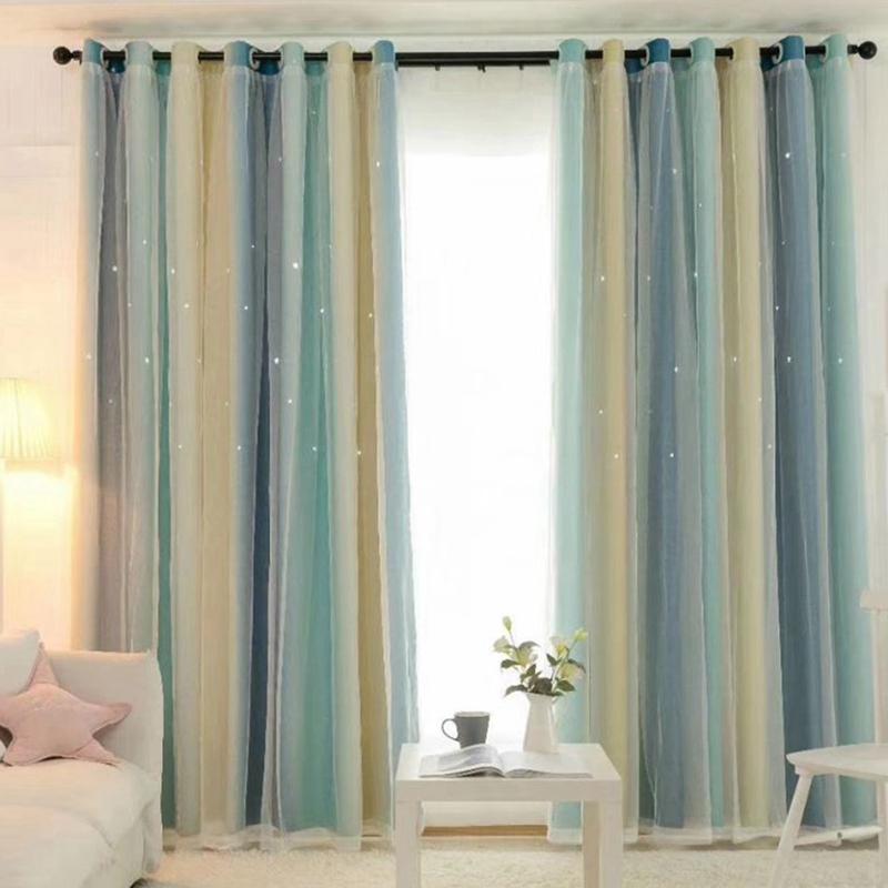 Household Curtain Double-Layer Curtain-Shade Cut Out Stars Panel And Gauze Valance For Bedroom Living Room, Hl
Household Curtain Double-Layer Curtain-Shade Cut Out Stars Panel And Gauze Valance For Bedroom Living Room, Hl