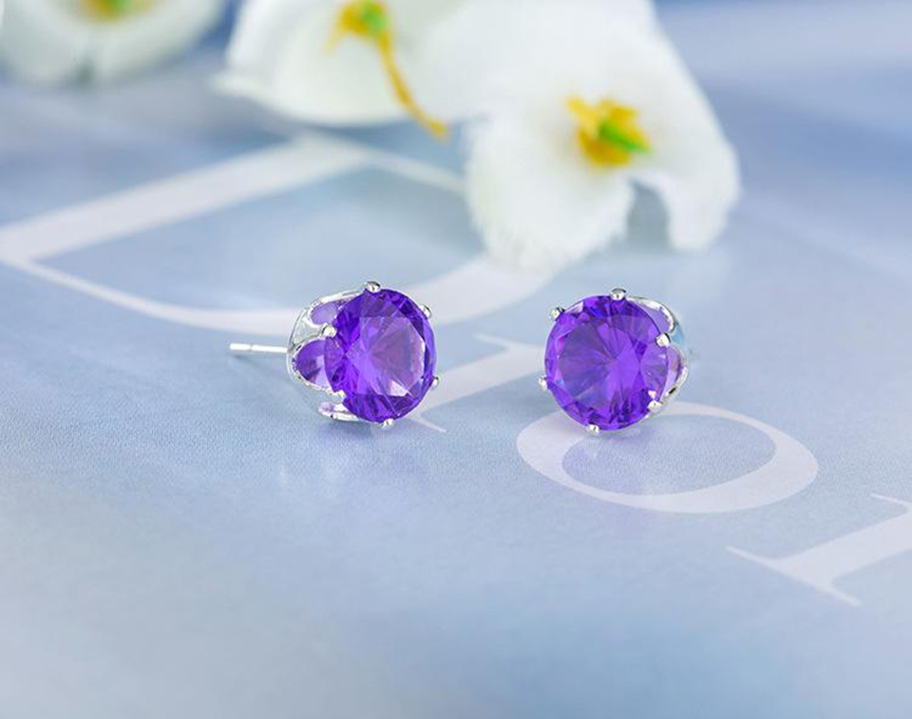 Shiny Crown Cubic Zirconia Stud Earrings for Women Girls Ladies 18K Gold Silver Plated Crystal DIamond Earrings Bridal Wedding Jewelry Nice Promotion 