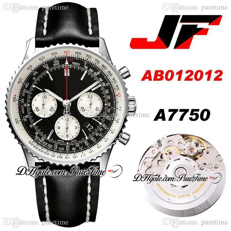 JF AB012012 ETA A7750 Automatic Chronograph Mens Watch White Inner Black Dial Silver Subdial Black Leather Strap Super Edition Watches Puretime D40, Slivery;brown
JF AB012012 ETA A7750 Automatic Chronograph Mens Watch White Inner Black Dial Silver Subdial Black Leather Strap Super Edition Watches Puretime D40, Slivery;brown