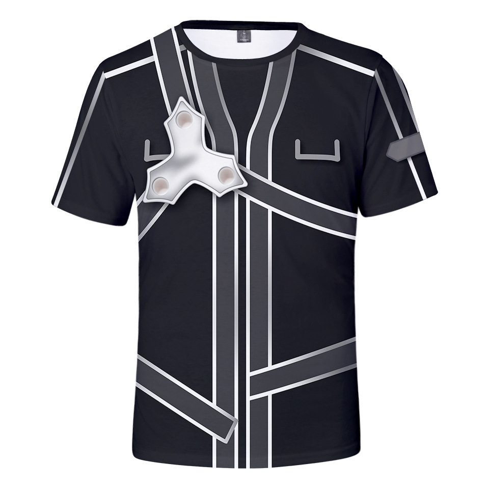 Anime SAO Sword Art Online 3D T Shirt Women Men Kirito Kirigaya Kazuto Yuuki Asuna Funny Tshirt Graphic Tees Cosplay Costume, Black
Anime SAO Sword Art Online 3D T Shirt Women Men Kirito Kirigaya Kazuto Yuuki Asuna Funny Tshirt Graphic Tees Cosplay Costume, Black