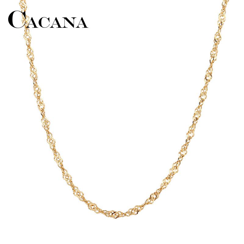 CACANA Stainless Steel Chain Necklaces For Man Women Gold Silver Color For Pendant Water Wave Donot Fade Jewelry A1297
CACANA Stainless Steel Chain Necklaces For Man Women Gold Silver Color For Pendant Water Wave Donot Fade Jewelry A1297