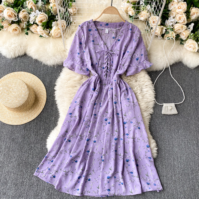 2021 New Vintage floral singiny sexy girly drawstring short-sleeve to the line summer dress dressed in skinny VNPB, Gray blue
2021 New Vintage floral singiny sexy girly drawstring short-sleeve to the line summer dress dressed in skinny VNPB, Gray blue