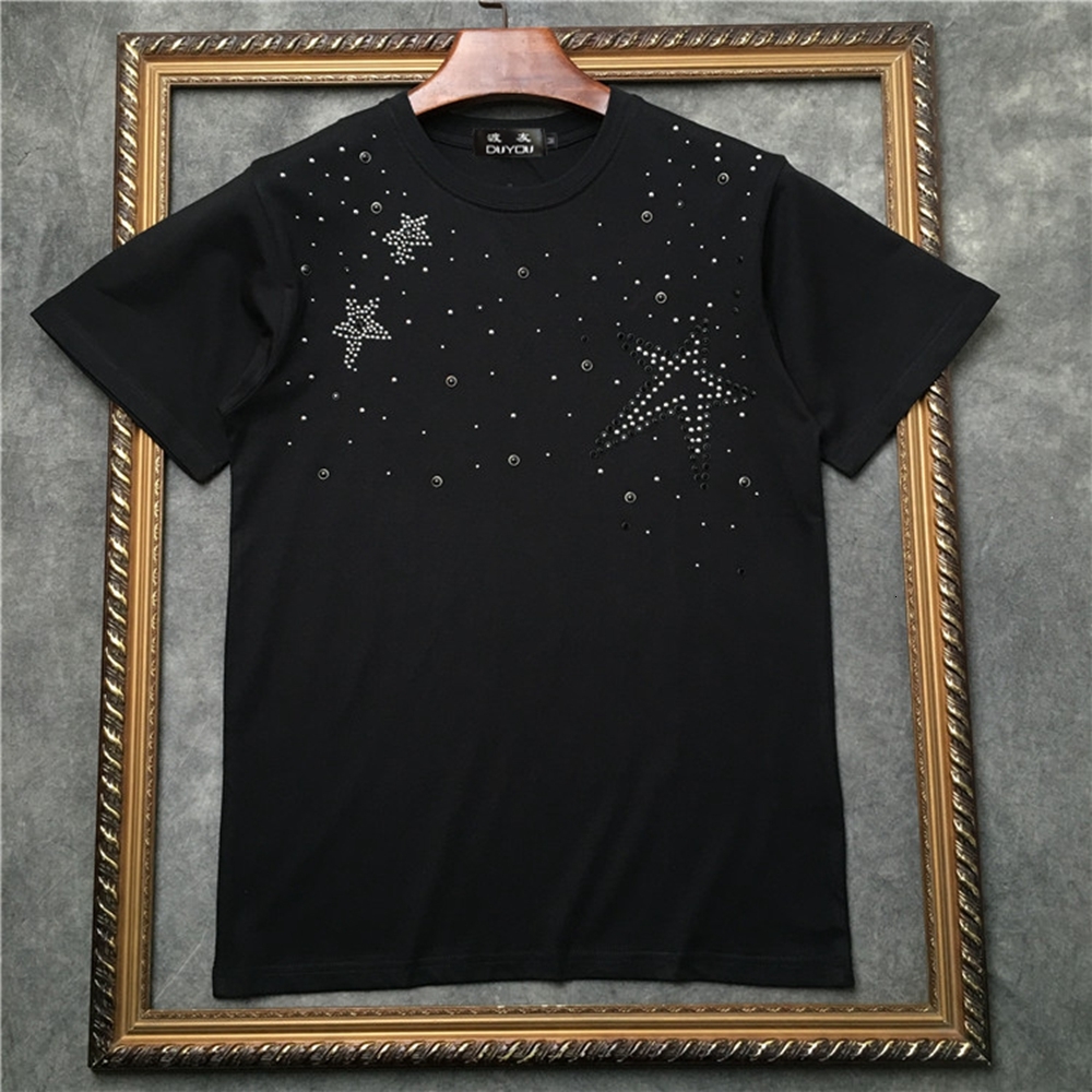 Top Quality Cotton Short Sleeve Casual Metal Star Printed Men Tees Shirt O-neck Knitted Comfort Women T-shirt Mqmi, Black
Top Quality Cotton Short Sleeve Casual Metal Star Printed Men Tees Shirt O-neck Knitted Comfort Women T-shirt Mqmi, Black