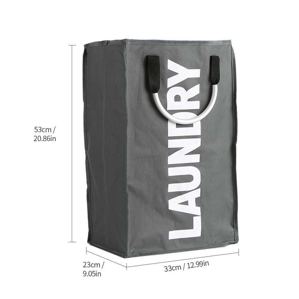 Large Foldable Laundry Bag Collapsible Oxford Washing Dirty Clothes Laundry Basket Portable Laundry Storage Bag