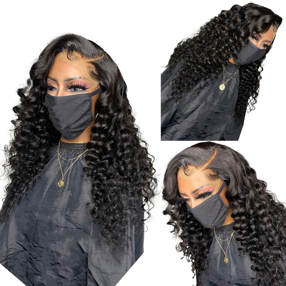 Loose Deep Wave Front Wig For Women Brazilian 4X4 Lace Closure Wigs Afro Curl Virgin Human Hair Plucked With Baby Hair 150% Density, Natural color
Loose Deep Wave Front Wig For Women Brazilian 4X4 Lace Closure Wigs Afro Curl Virgin Human Hair Plucked With Baby Hair 150% Density, Natural color