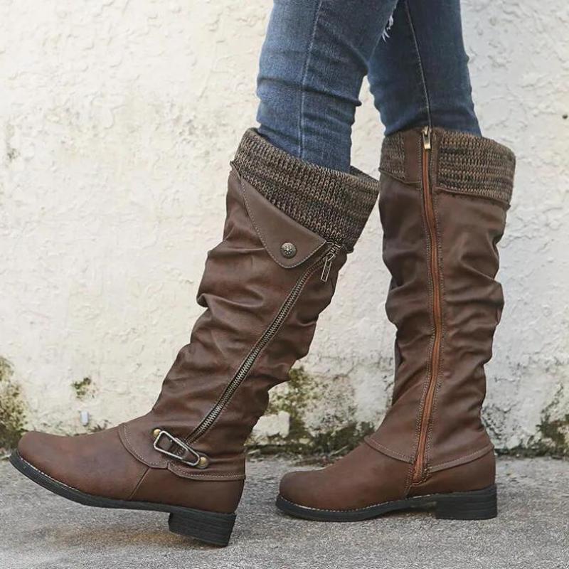 Western Womens Boots Winter Solid Boots Round Toe Low Heel Snow Warm Women Stitching Comfy Leather Zipper Knee High, Black
Western Womens Boots Winter Solid Boots Round Toe Low Heel Snow Warm Women Stitching Comfy Leather Zipper Knee High, Black