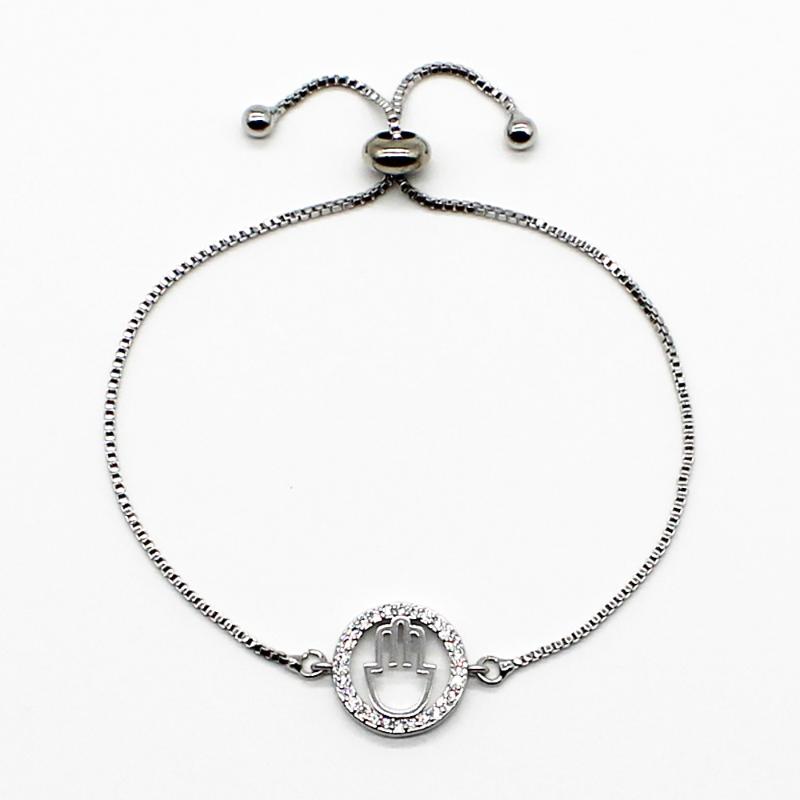 CZ Crystal Hollow Turkish Hand of Hamsa Bracelets Small Vintage Simple Adjustable Charm Bracelet Bangle for Women Girl Christmas
CZ Crystal Hollow Turkish Hand of Hamsa Bracelets Small Vintage Simple Adjustable Charm Bracelet Bangle for Women Girl Christmas