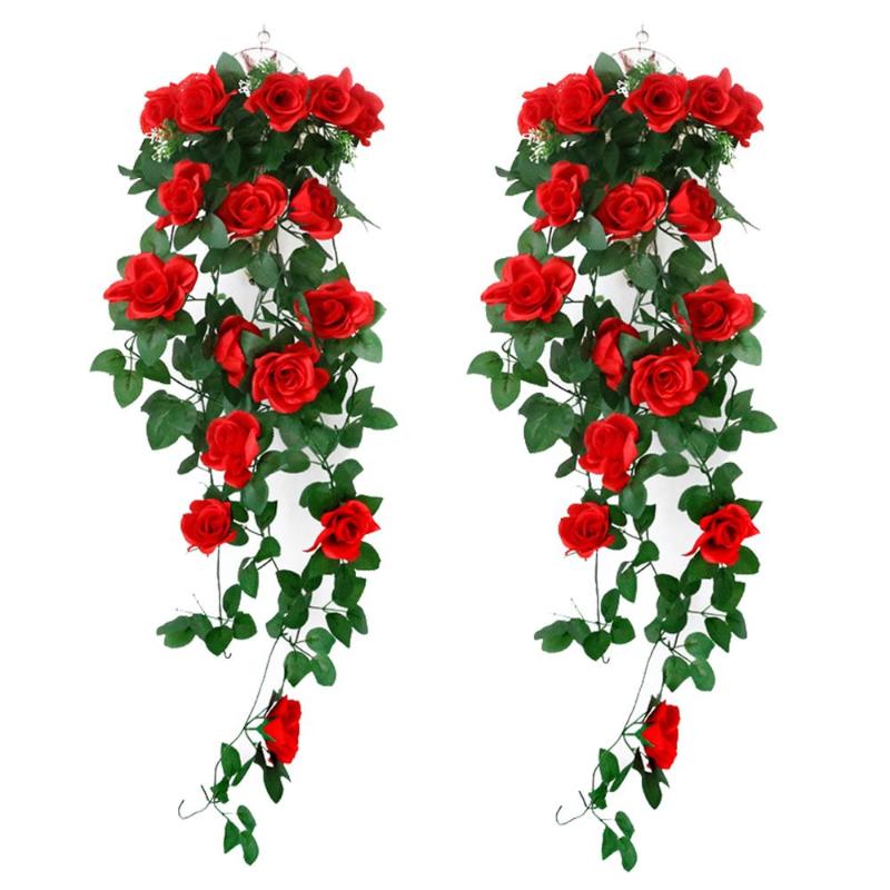 2Pack Artificial Haning Plants - Fake Silk Rose Flowers Hanging Garland Rattan Ivy Vine for Wedding Party Garden Wall Decoration, Pink
2Pack Artificial Haning Plants - Fake Silk Rose Flowers Hanging Garland Rattan Ivy Vine for Wedding Party Garden Wall Decoration, Pink