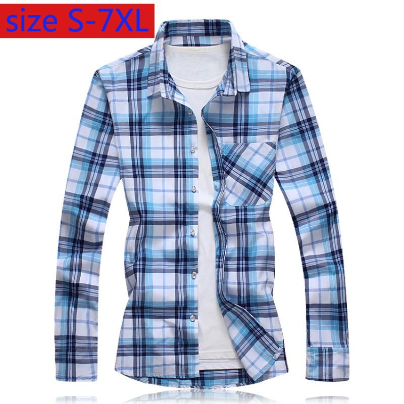 New Arrival Fashion Large Men Spring Summer Long Sleeve Plaid Casual Shirts Plus Size L XL 2XL 3XL 4XL 5XL 6XL 7XL, Blue
New Arrival Fashion Large Men Spring Summer Long Sleeve Plaid Casual Shirts Plus Size L XL 2XL 3XL 4XL 5XL 6XL 7XL, Blue