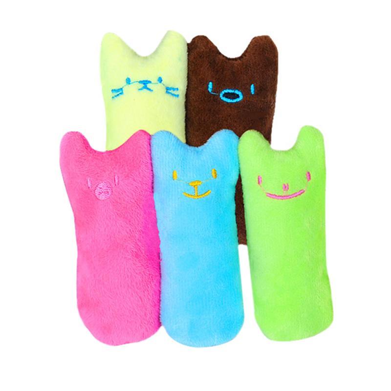Grinding Bite Claws Cats Interactive Pet Toys Kitten Cat Caip Chewing Thumb Vocal 1pcs Teeth Toy For Funny Mint Plush with dhl ship