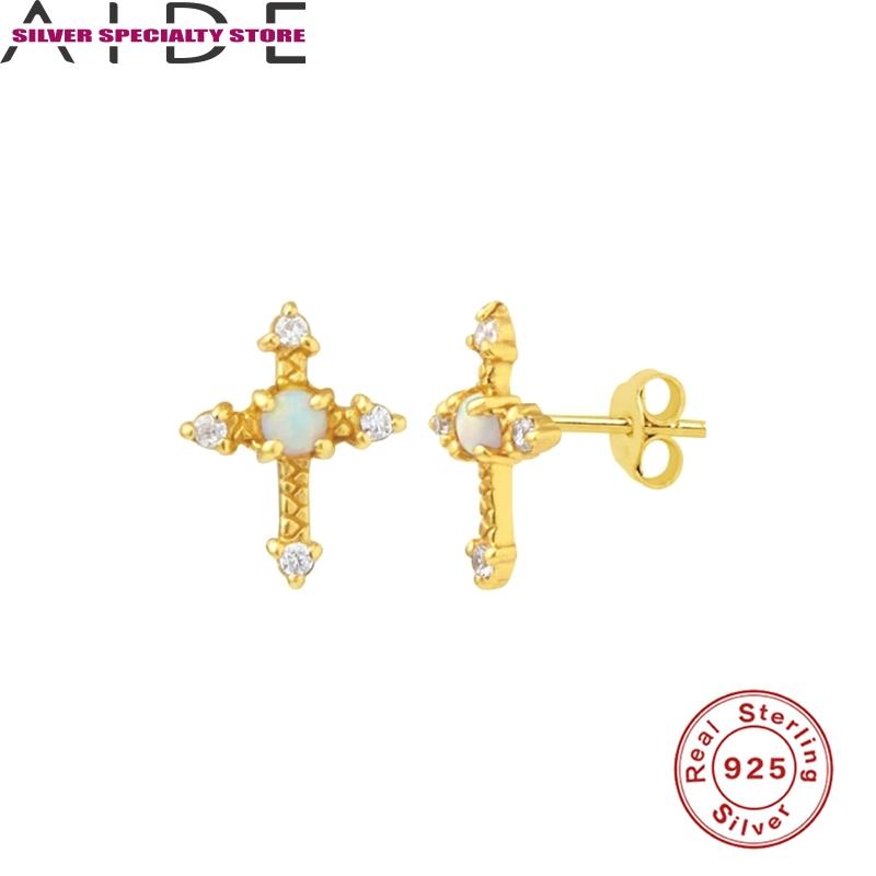Stud AIDE Opal Earring 925 Sterling Silver Earrings For Women Cross Piercing Girl Fine Jewelry Pendientes Arete Gift
Stud AIDE Opal Earring 925 Sterling Silver Earrings For Women Cross Piercing Girl Fine Jewelry Pendientes Arete Gift