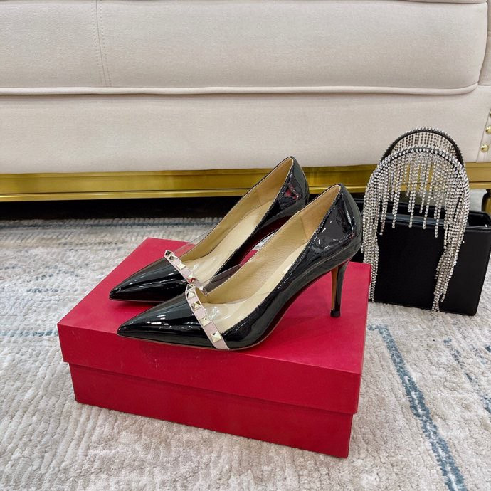 2022 Luxury Dress Shoes Korean Version Pointed High-heeled Leather Rivets Inside Outside, Women's Sho with Thin Heels and Banquet, 04
2022 Luxury Dress Shoes Korean Version Pointed High-heeled Leather Rivets Inside Outside, Women's Sho with Thin Heels and Banquet, 04