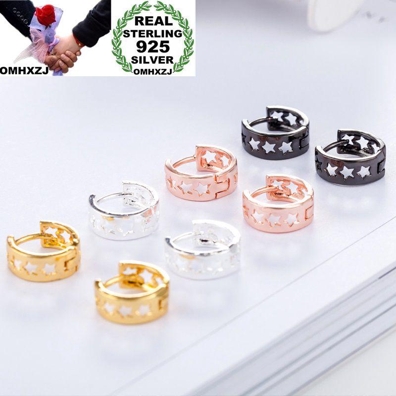 OMHXZJ Wholesale Personality Fashion Woman Girl Party Wedding 4 Colors Star Hollowed 925 Sterling Silver Hoop Earrings YE410
OMHXZJ Wholesale Personality Fashion Woman Girl Party Wedding 4 Colors Star Hollowed 925 Sterling Silver Hoop Earrings YE410