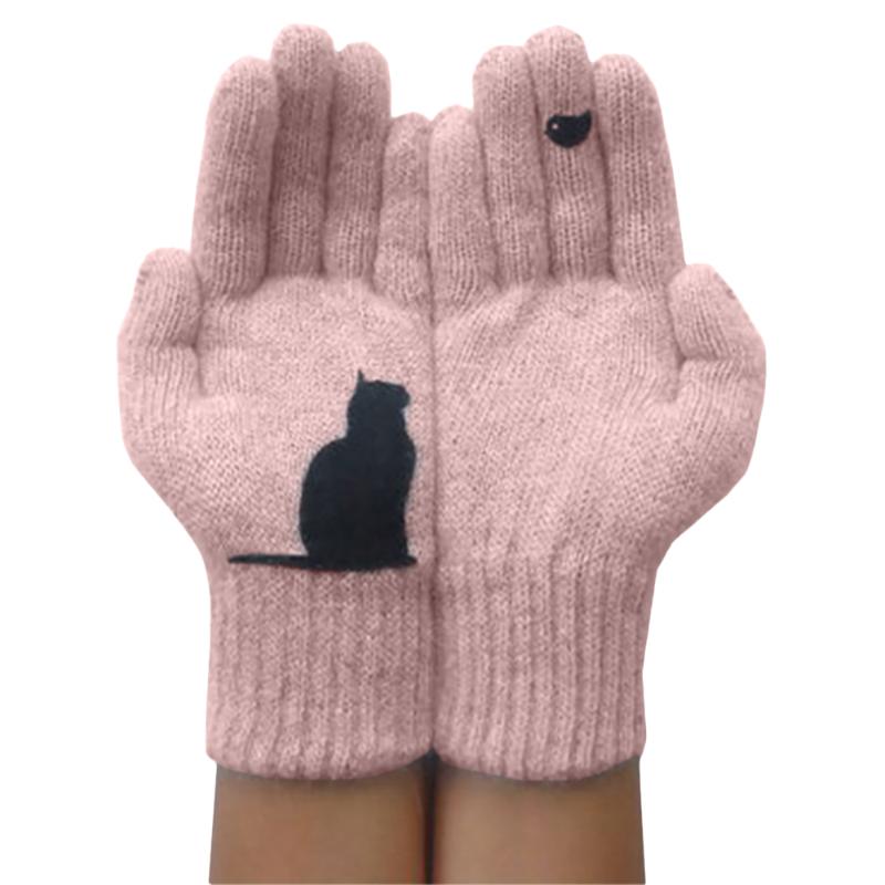 Winter Gloves Women Soft Cashmere Thick Warm Cute Cat Full Finger Gloves Knitted Female
Winter Gloves Women Soft Cashmere Thick Warm Cute Cat Full Finger Gloves Knitted Female