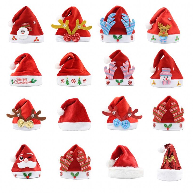 2020 Christmas Hat Soft Plush Santa Red Accessories Decorations Holiday Party Gift New Year Cartoons Non-woven Fabric Adult Kid Child LED
2020 Christmas Hat Soft Plush Santa Red Accessories Decorations Holiday Party Gift New Year Cartoons Non-woven Fabric Adult Kid Child LED