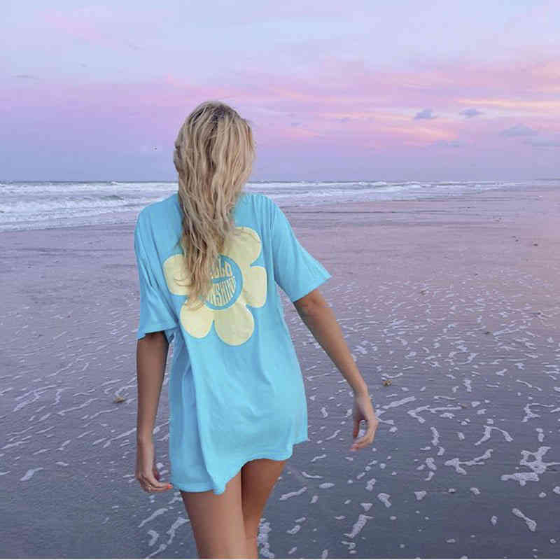 Women' T-Shirt Lake Blue Short Sleeve women' shoulder water blue T-shirt loose resort seaside top Inst shirt PBAE, White
Women' T-Shirt Lake Blue Short Sleeve women' shoulder water blue T-shirt loose resort seaside top Inst shirt PBAE, White