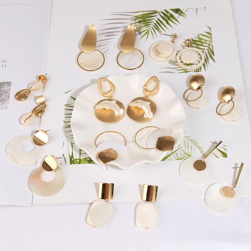 Dangle & Chandelier Fashion 2021 Est Boho White Shell Drop Earrings For Women Bohemian Round Square Gold Metal Geometric Hanging
Dangle & Chandelier Fashion 2021 Est Boho White Shell Drop Earrings For Women Bohemian Round Square Gold Metal Geometric Hanging