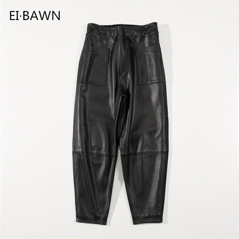 Autumn Winter Pant Women Real Sheepskin Black XXXL Plus Size Loose Casual Street Style Ladies Trousers Genuine Leather 201228
Autumn Winter Pant Women Real Sheepskin Black XXXL Plus Size Loose Casual Street Style Ladies Trousers Genuine Leather 201228