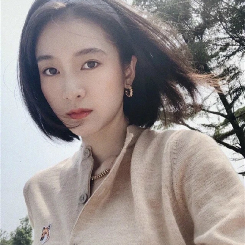 Autumn 2020 New Fox Embroidery Round O Neck Button Long Sleeve Single Breasted Casual Knitted Cardigan Women Sweater LJ201112