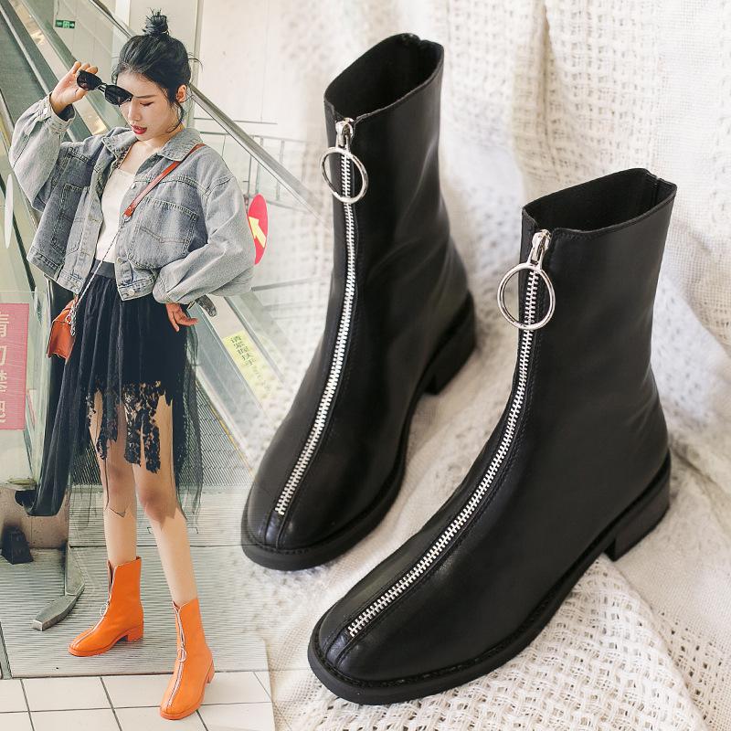 Women's Explosive Women's Boots. Fashion Net Red Boots Autumn and Winter New Thick with Short Tube Boots, Black
Women's Explosive Women's Boots. Fashion Net Red Boots Autumn and Winter New Thick with Short Tube Boots, Black