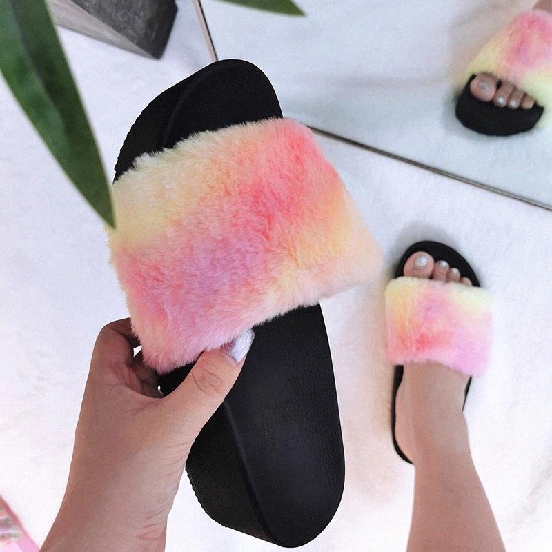 2020 Women's Rainbow Furry Slides Outdoor Flats Platform Casual Beach Shoes Plus Size Slippers Women Multicolor Drop Shipping #zj5A, Black
2020 Women's Rainbow Furry Slides Outdoor Flats Platform Casual Beach Shoes Plus Size Slippers Women Multicolor Drop Shipping #zj5A, Black