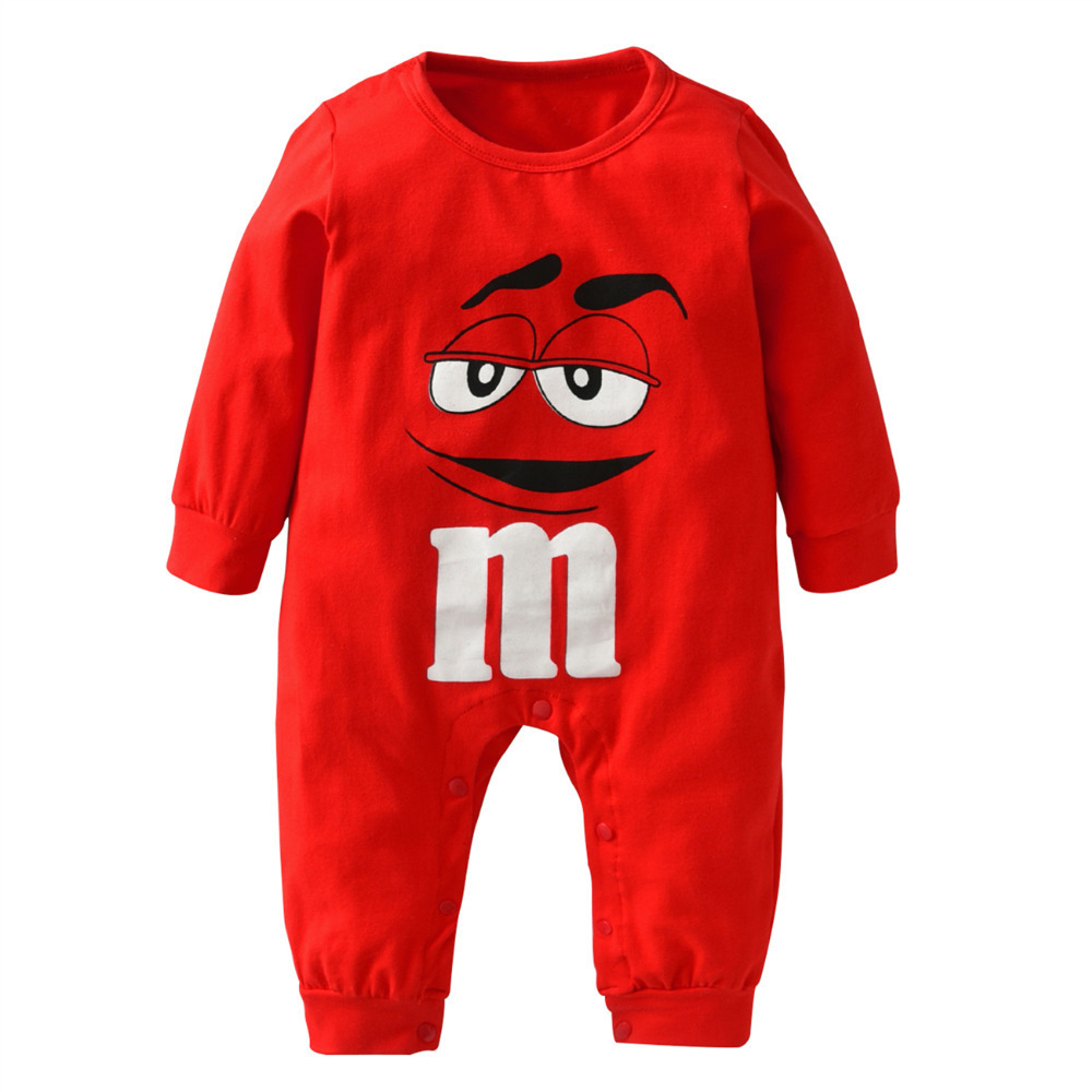 Rompers Autumn Style Baby Boys Girls Rompers Newborn Clothes 100%Cotton Long Sleeve Cartoon M Beans Jumpsuit Toddler Casual Clothing Set 201023Y250119