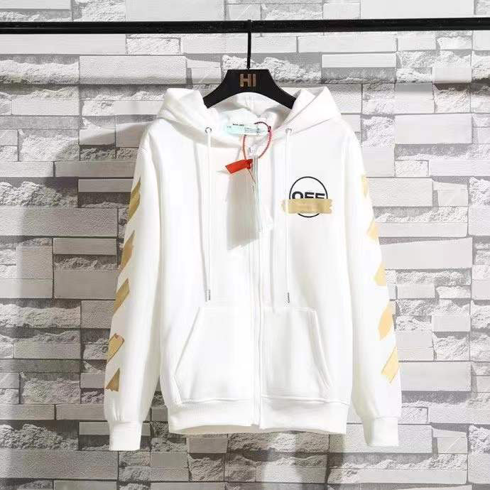 High quality mens luxury zipper hoodie sweatshirt OFF pure cotton geometric long sleeved arrow print drawstring hooded jacket men women streetwear hip hop hoodies
High quality mens luxury zipper hoodie sweatshirt OFF pure cotton geometric long sleeved arrow print drawstring hooded jacket men women streetwear hip hop hoodies
