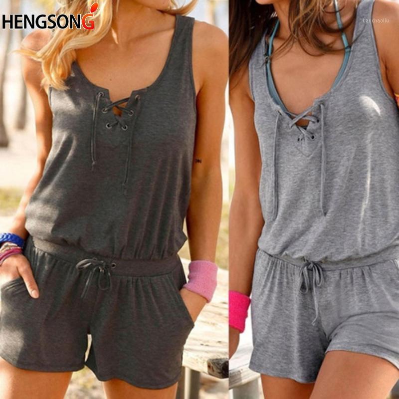 Summer Tracksuit For Women' Rompers 2020 New Sleeveless Workout Gym Exercise Fitness Rompers Women Overalls Lace-up Sportswear1, Deep gray
Summer Tracksuit For Women' Rompers 2020 New Sleeveless Workout Gym Exercise Fitness Rompers Women Overalls Lace-up Sportswear1, Deep gray